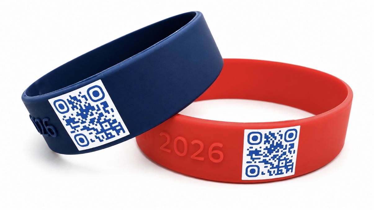 Pulseras de silicón personalizadas con código QR
